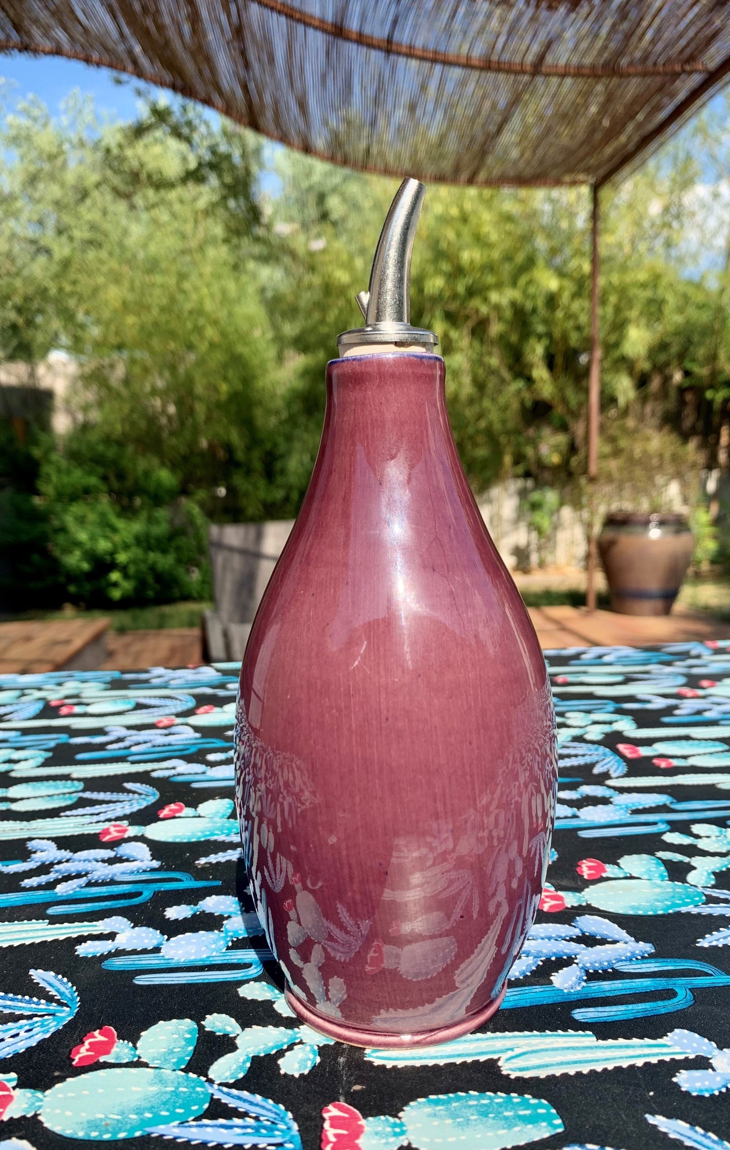Huiliers en céramique de l'Atelier ROMAIN BERNEX - VIOLET AUBERGINE